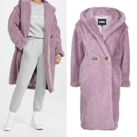 Apparis Jackets & Blazers - Apparis Lavender Faux Fur Coat